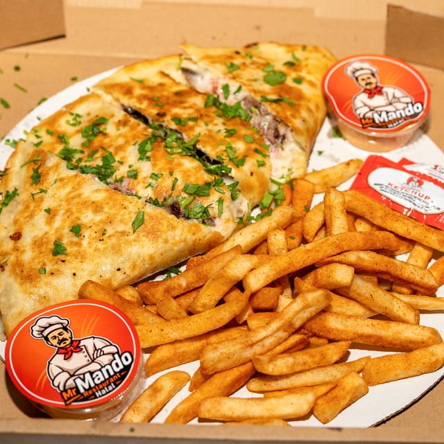Burger Quesadilla.