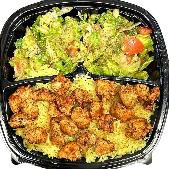Garlic & Lemon Chicken On Rice.