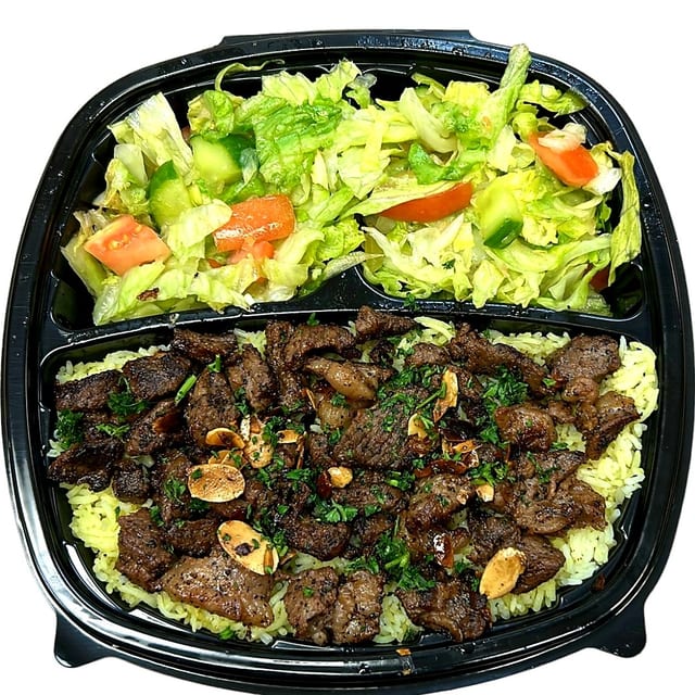 Grilled Lamb On Rice.