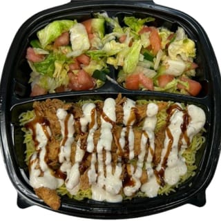 Halal Fried Chicken Strips with Rice & Salad with Soda